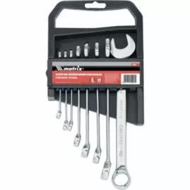 Набор ключей комбинированных 6-19мм CrV зерк.хром. 8шт Matrix