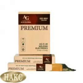 Электроды сварочные AG E-46 PREMIUM d=5,0*350 5 кг Электроды сварочные AG E-46 PREMIUM d=5,0*350 5 кг