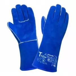 Краги 2Hands Т12+Base Wall, спилок КРС/хлопок, лен Краги 2Hands Т12+Base Wall, спилок КРС/хлопок, лен
