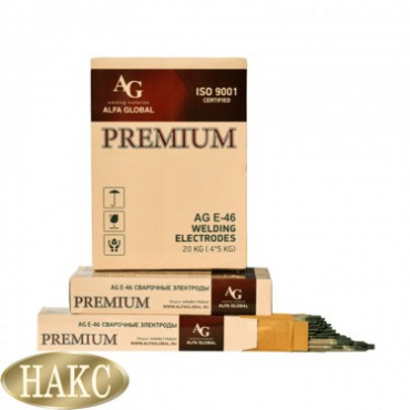 Электроды сварочные AG E-46 PREMIUM d=5,0*350 5 кг