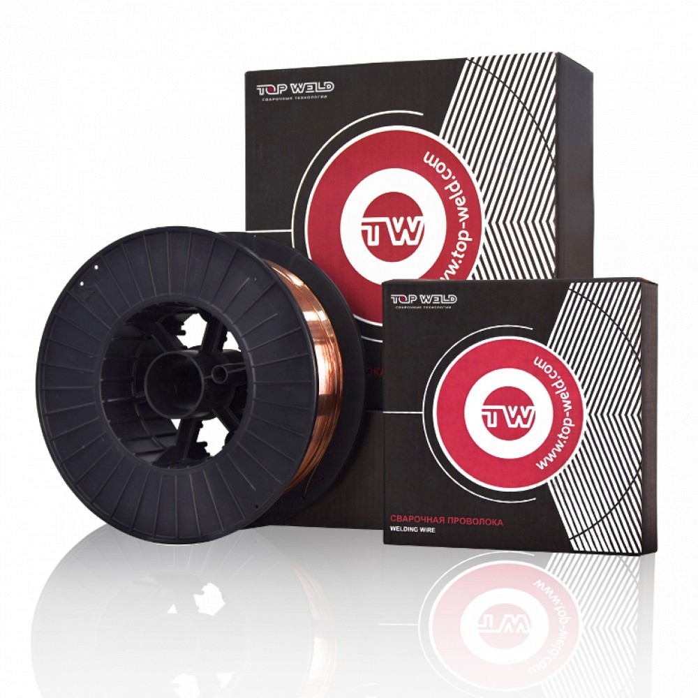 Сварочная проволока ER70S-6 ф 1,0 15 кг. Top Weld